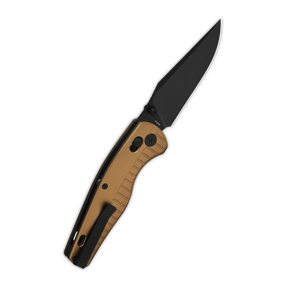 QSP Reptile Glyde Lock Pocket Knife 14C28N Blade Champagne Aluminium Handle