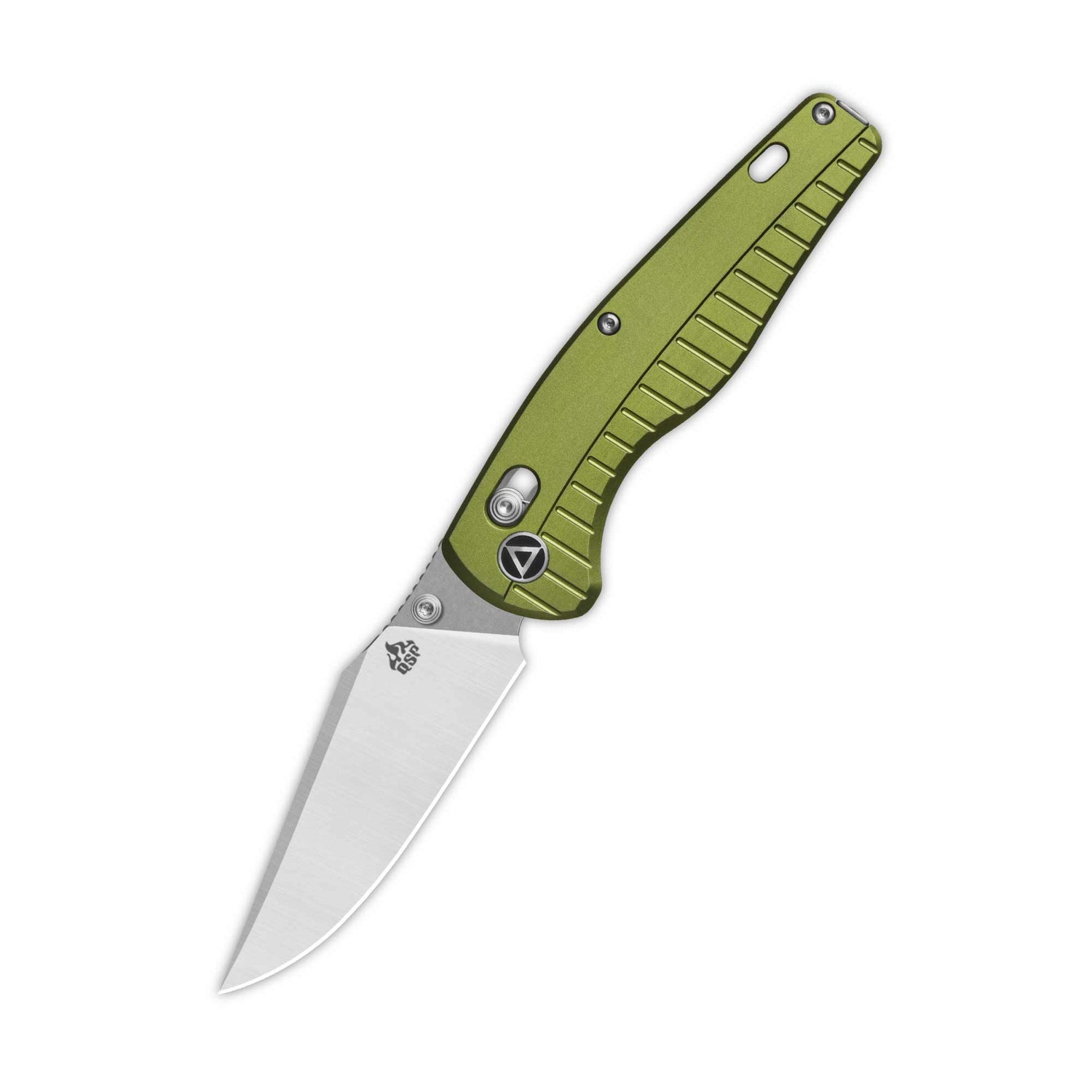 QSP Reptile Glyde Lock Pocket Knife 14C28N Blade Champ OD Green Aluminium Handle