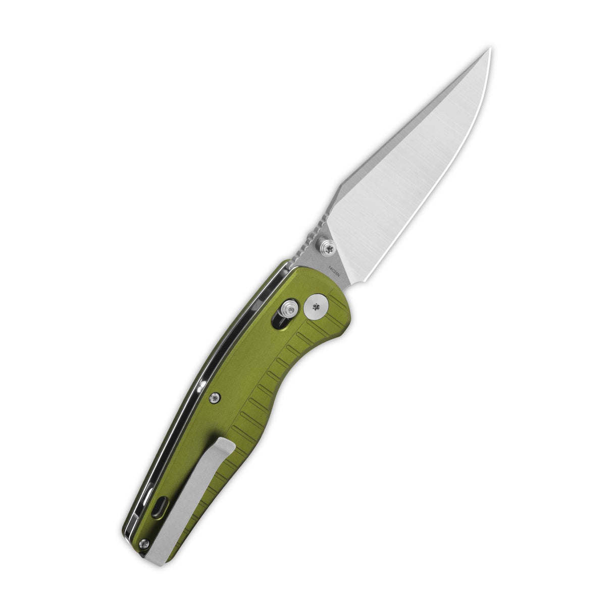 QSP Reptile Glyde Lock Pocket Knife 14C28N Blade Champ OD Green Aluminium Handle