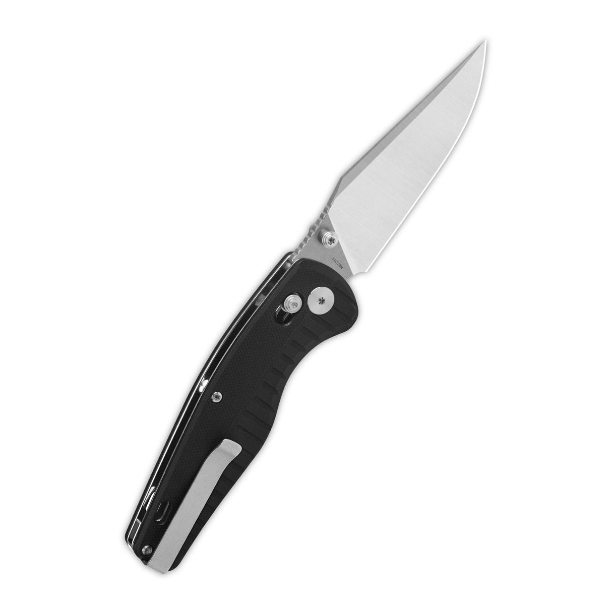 QSP Reptile Glyde Lock Pocket Knife 14C28N Blade Black G10 Handle