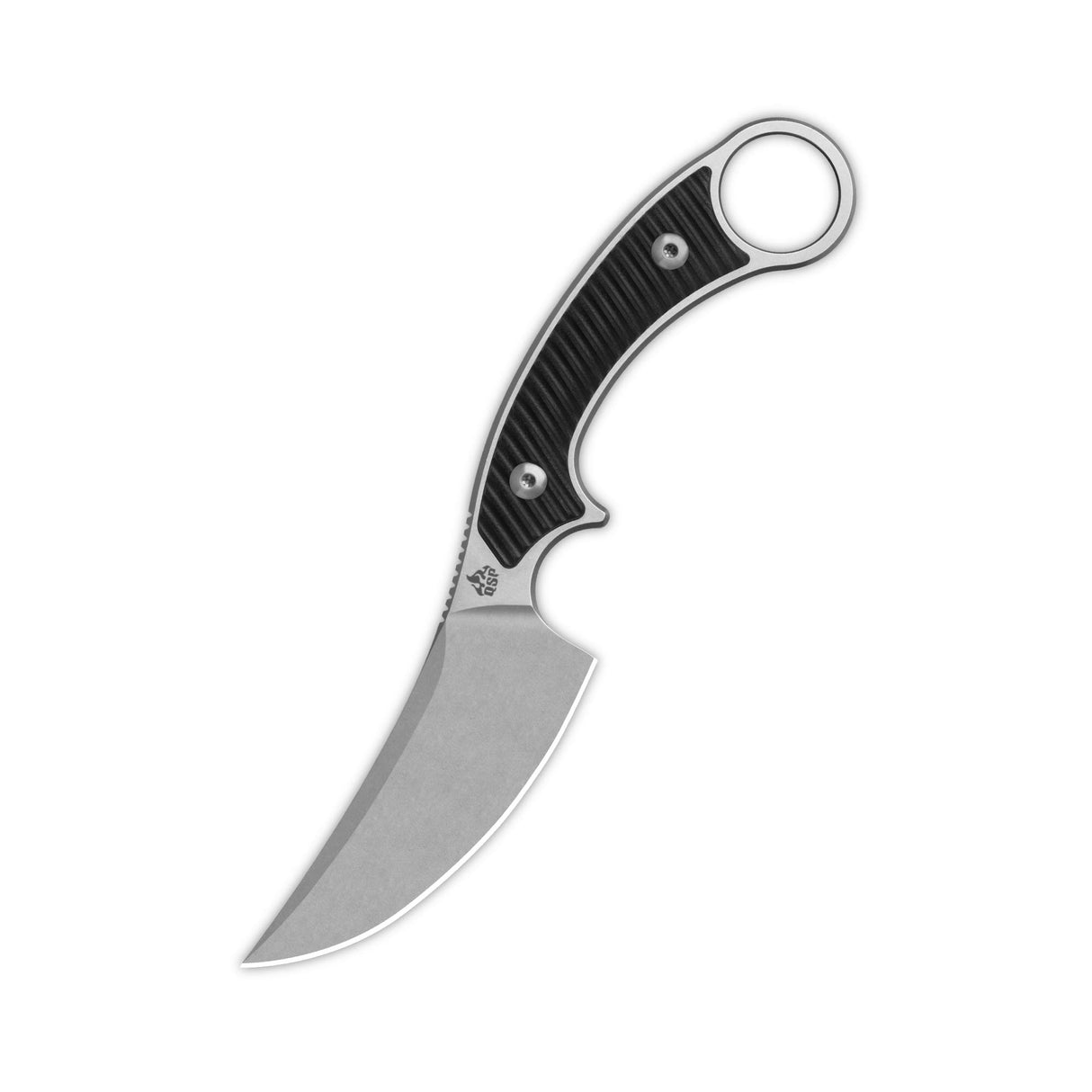 QSP Viper Fixed Blade Knife 10Cr15MoV Blade Black G10 Handle