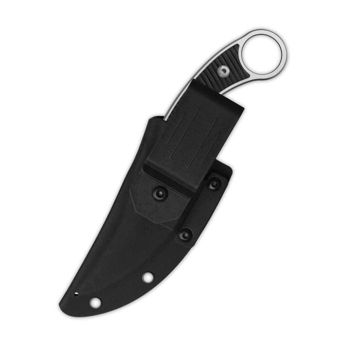 QSP Viper Fixed Blade Knife 10Cr15MoV Blade Black G10 Handle
