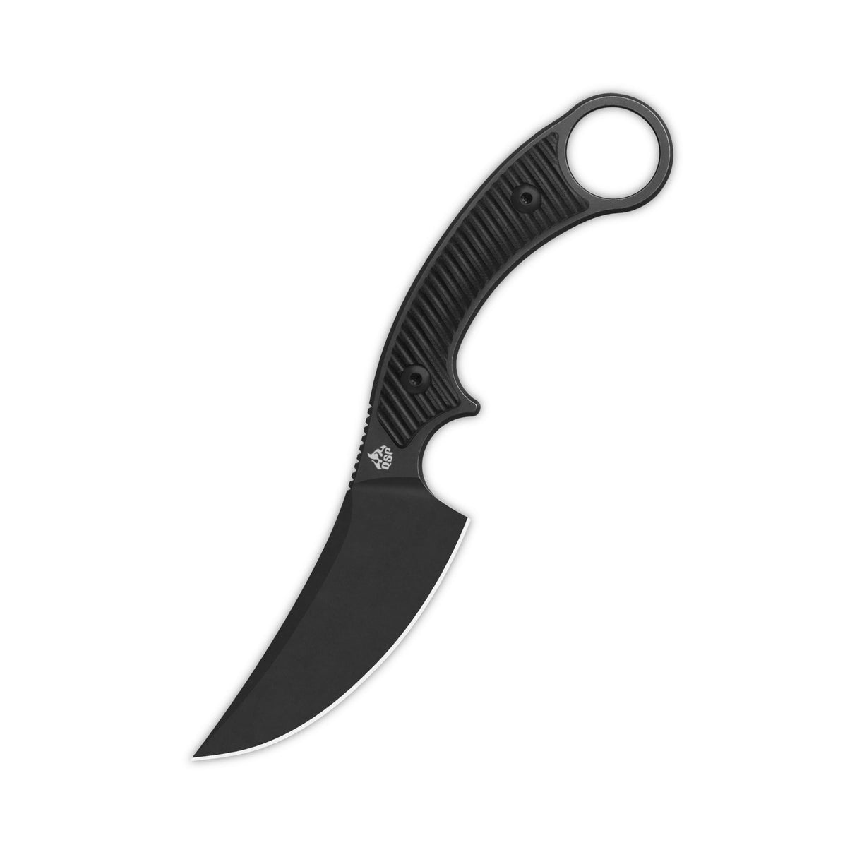 QSP Viper Fixed Blade Knife 10Cr15MoV Blade Black G10 Handle