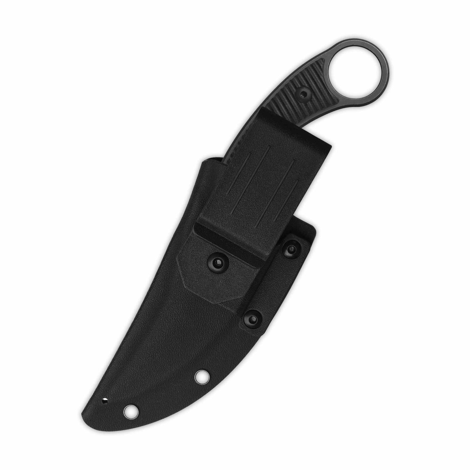 QSP Viper Fixed Blade Knife 10Cr15MoV Blade Black G10 Handle