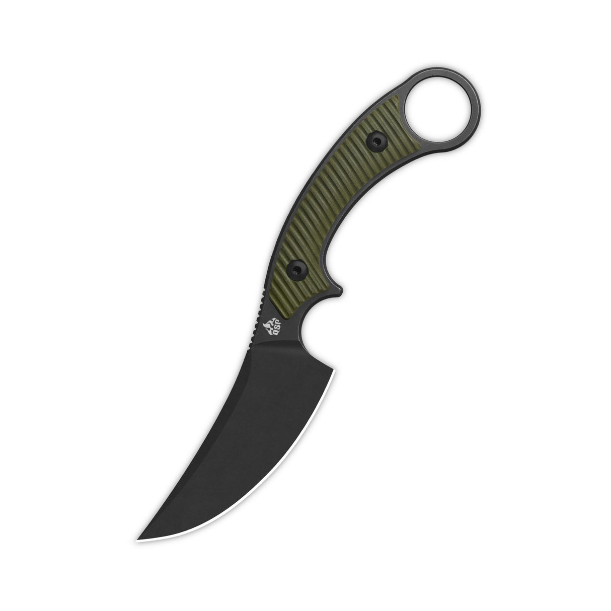 QSP Viper Fixed Blade Knife 10Cr15MoV Blade OD Green G10 Handle