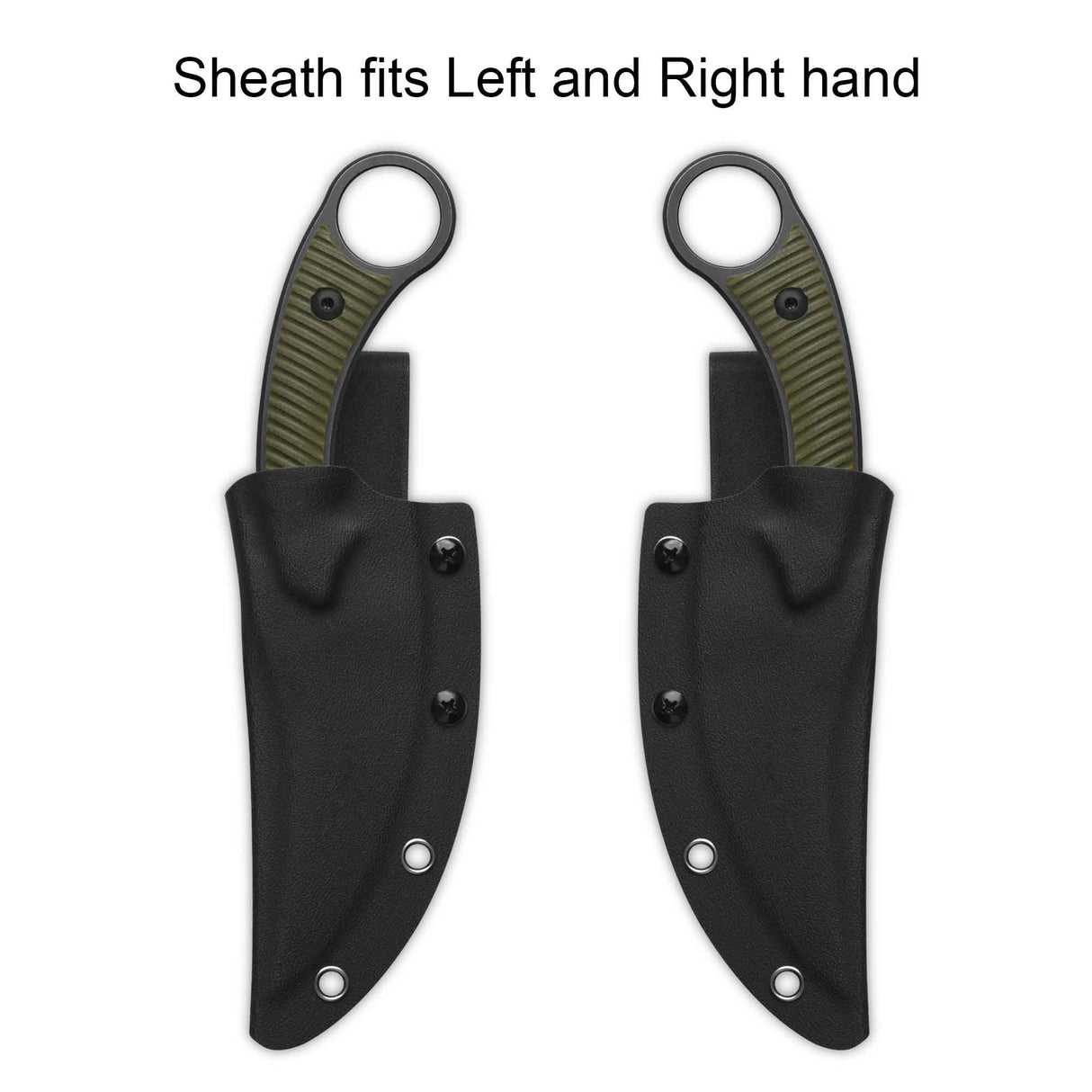 QSP Viper Fixed Blade Knife 10Cr15MoV Blade OD Green G10 Handle