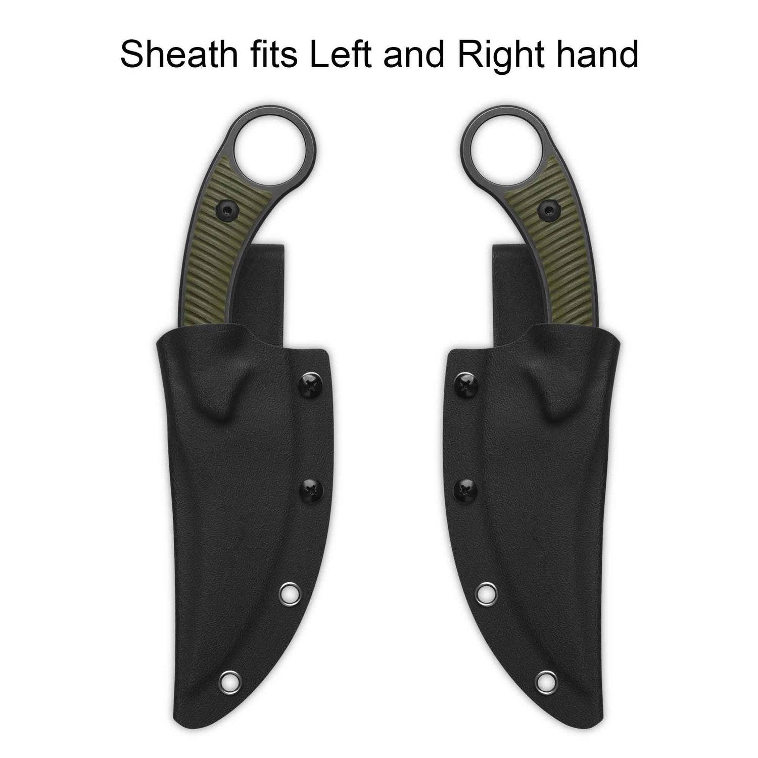 QSP Viper Fixed Blade Knife 10Cr15MoV Blade OD Green G10 Handle