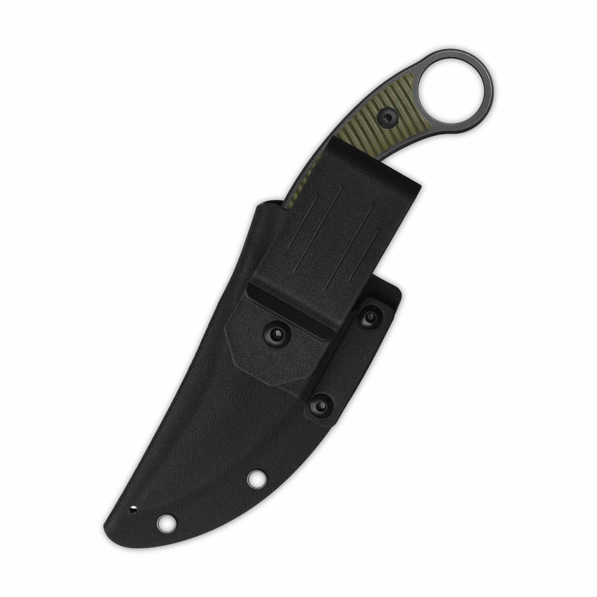 QSP Viper Fixed Blade Knife 10Cr15MoV Blade OD Green G10 Handle