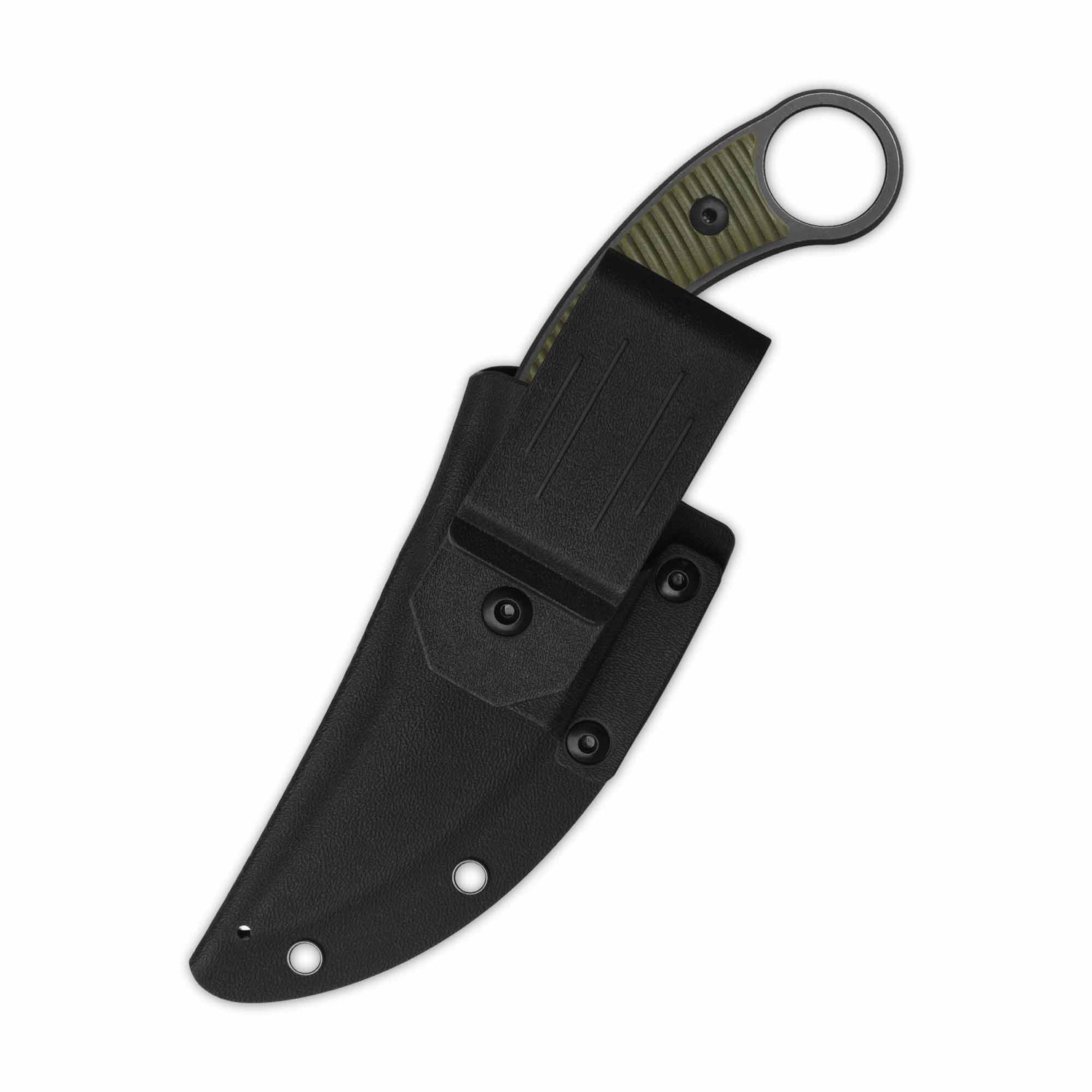 QSP Viper Fixed Blade Knife 10Cr15MoV Blade OD Green G10 Handle