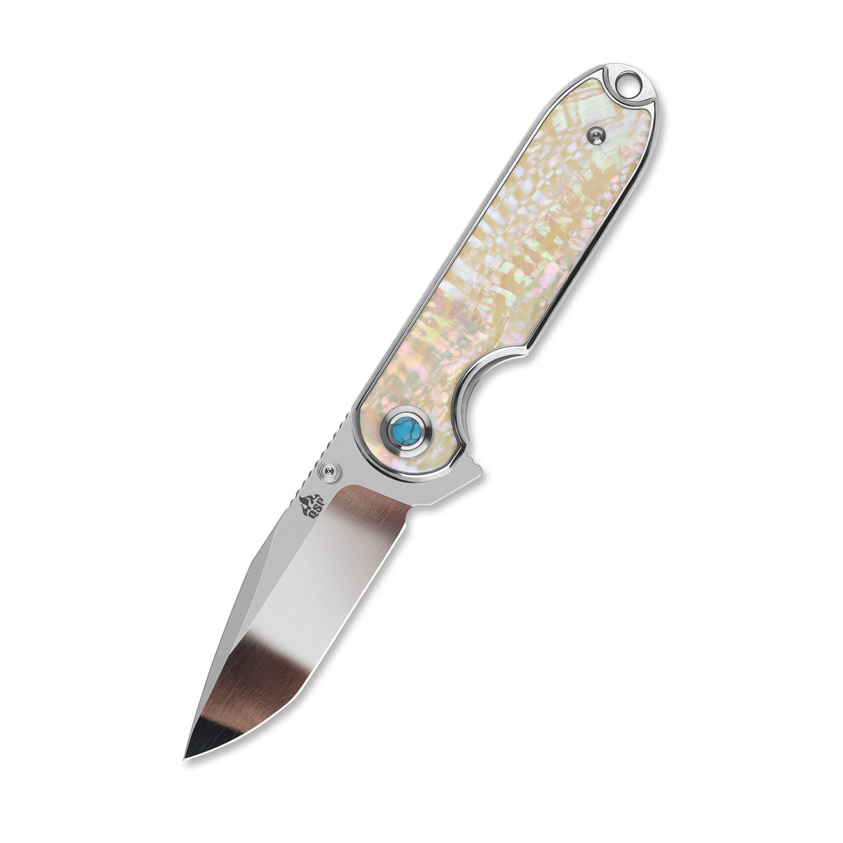 QSP Nebula Liner Lock Pocket Knife 14C28N Blade Mother of Pearl Handle