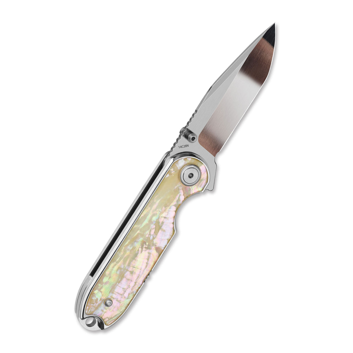 QSP Nebula Liner Lock Pocket Knife 14C28N Blade Mother of Pearl Handle