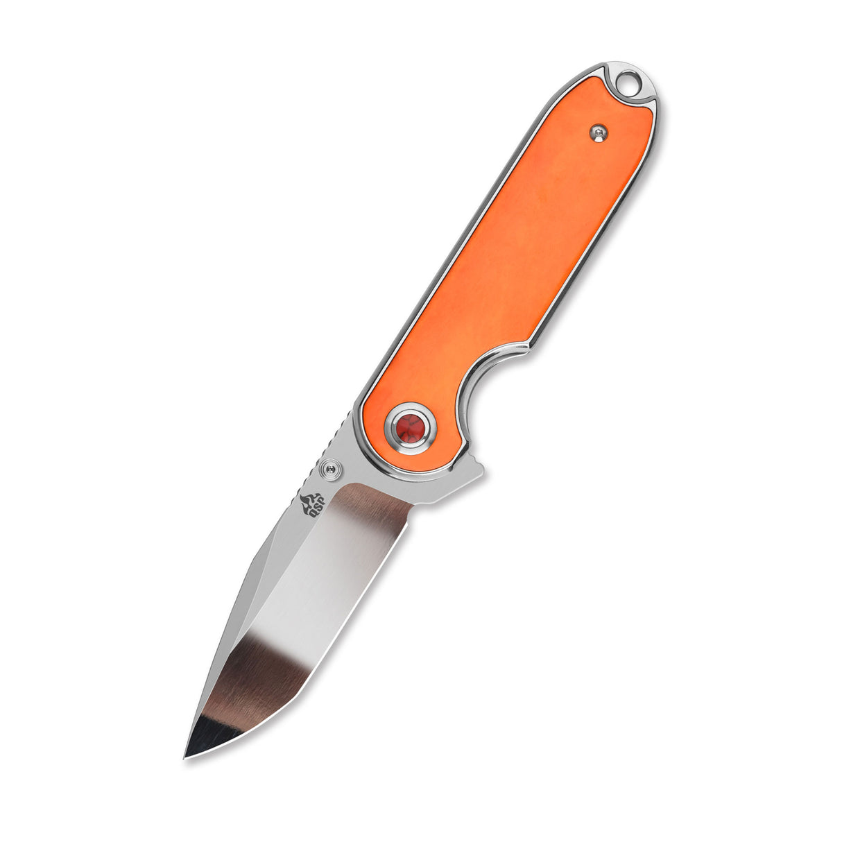 QSP Nebula Liner Lock Pocket Knife 14C28N Blade Orange Bone Handle