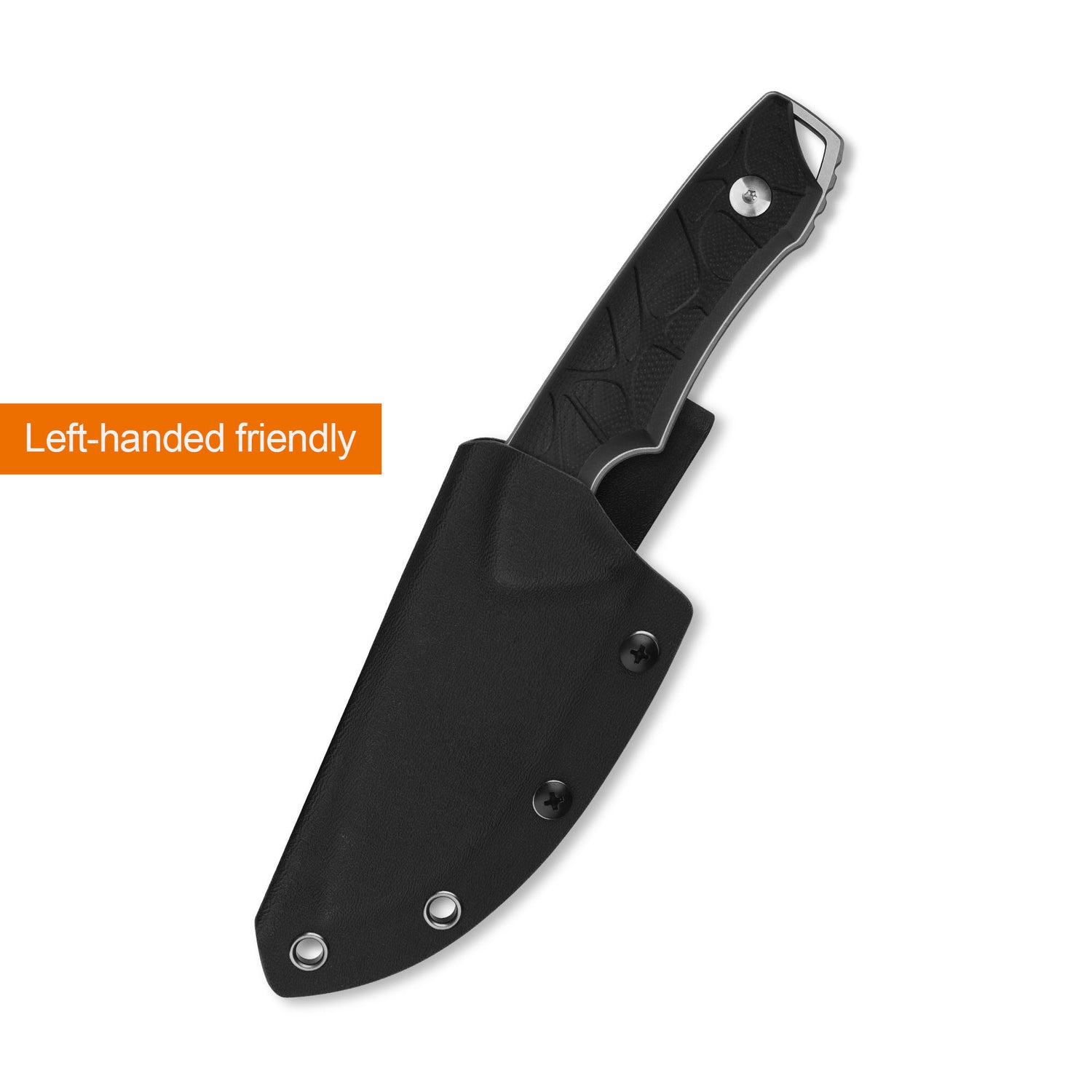 QSP Tiny TOT Fixed Blade Knife 10Cr15MoV Blade Black G10 Handle