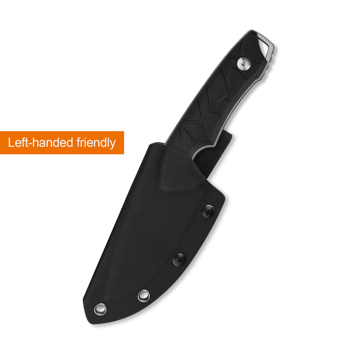 QSP Tiny TOT Fixed Blade Knife 10Cr15MoV Blade Black G10 Handle