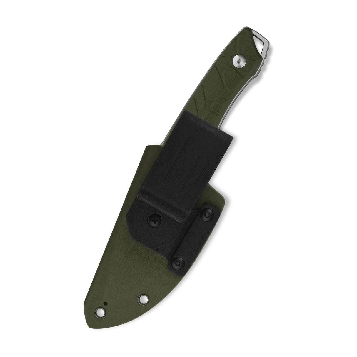 QSP Tiny TOT Fixed Blade Knife 10Cr15MoV Blade OD Green G10 Handle