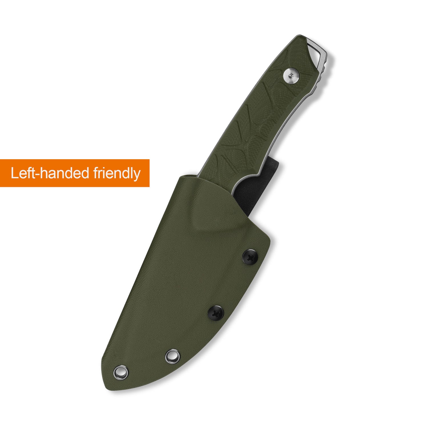 QSP Tiny TOT Fixed Blade Knife 10Cr15MoV Blade OD Green G10 Handle