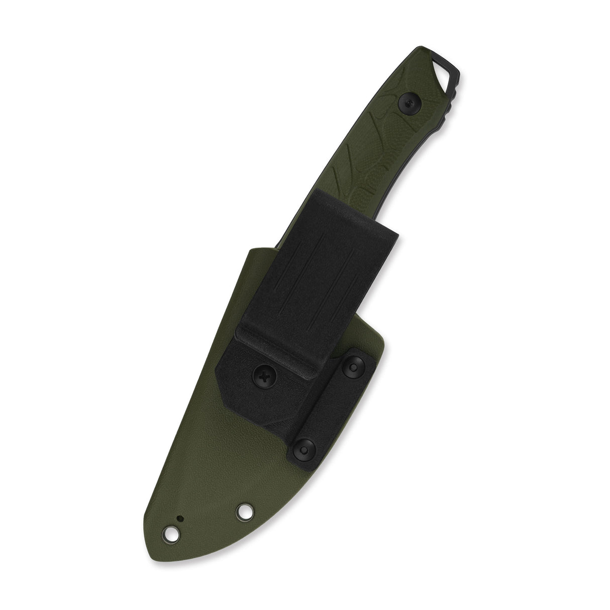 QSP Tiny TOT Fixed Blade Knife 10Cr15MoV Blade OD Green G10 Handle