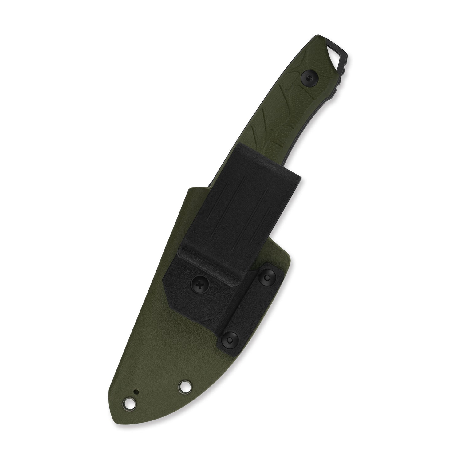 QSP Tiny TOT Fixed Blade Knife 10Cr15MoV Blade OD Green G10 Handle