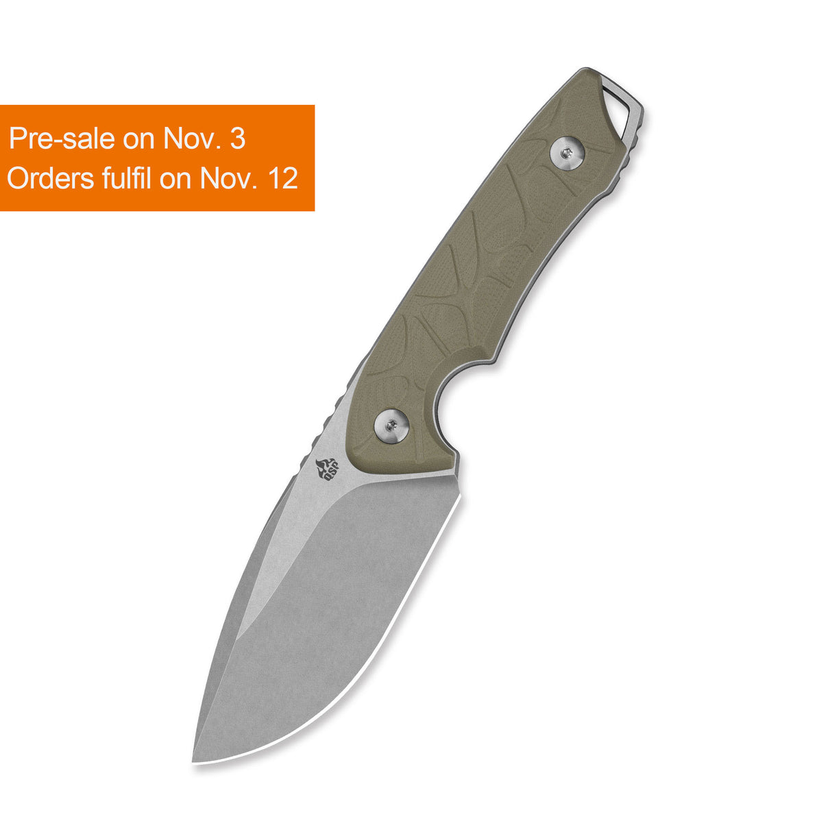 QSP Tiny TOT Fixed Blade Knife 10Cr15MoV Blade Sand G10 Handle