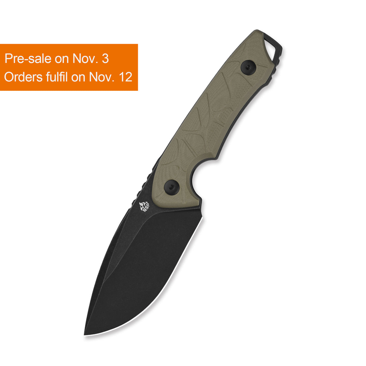 QSP Tiny TOT Fixed Blade Knife 10Cr15MoV Blade Sand G10 Handle
