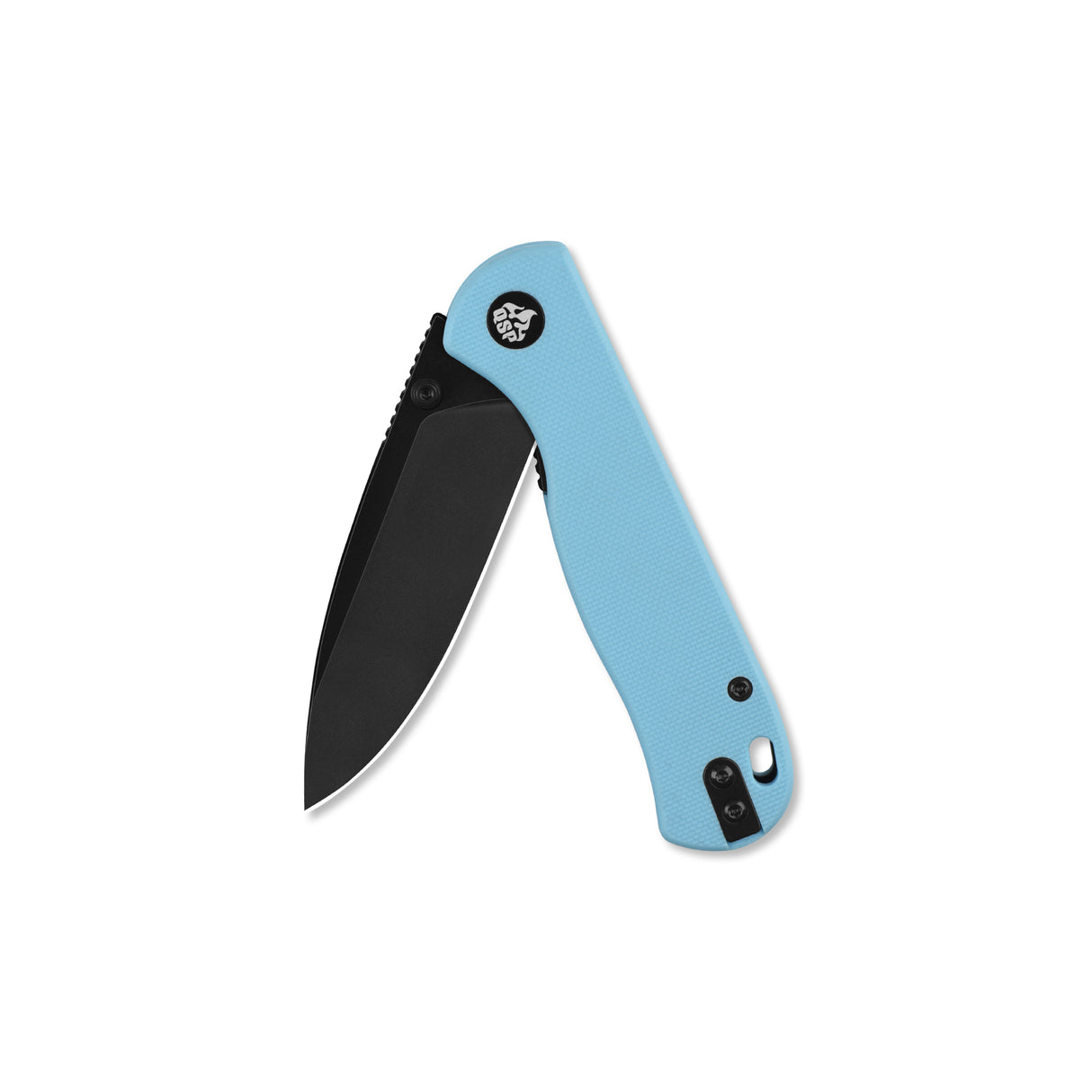 QSP Ferret Liner Lock Pocket Knife Notro V blade Sky blue G10 handle