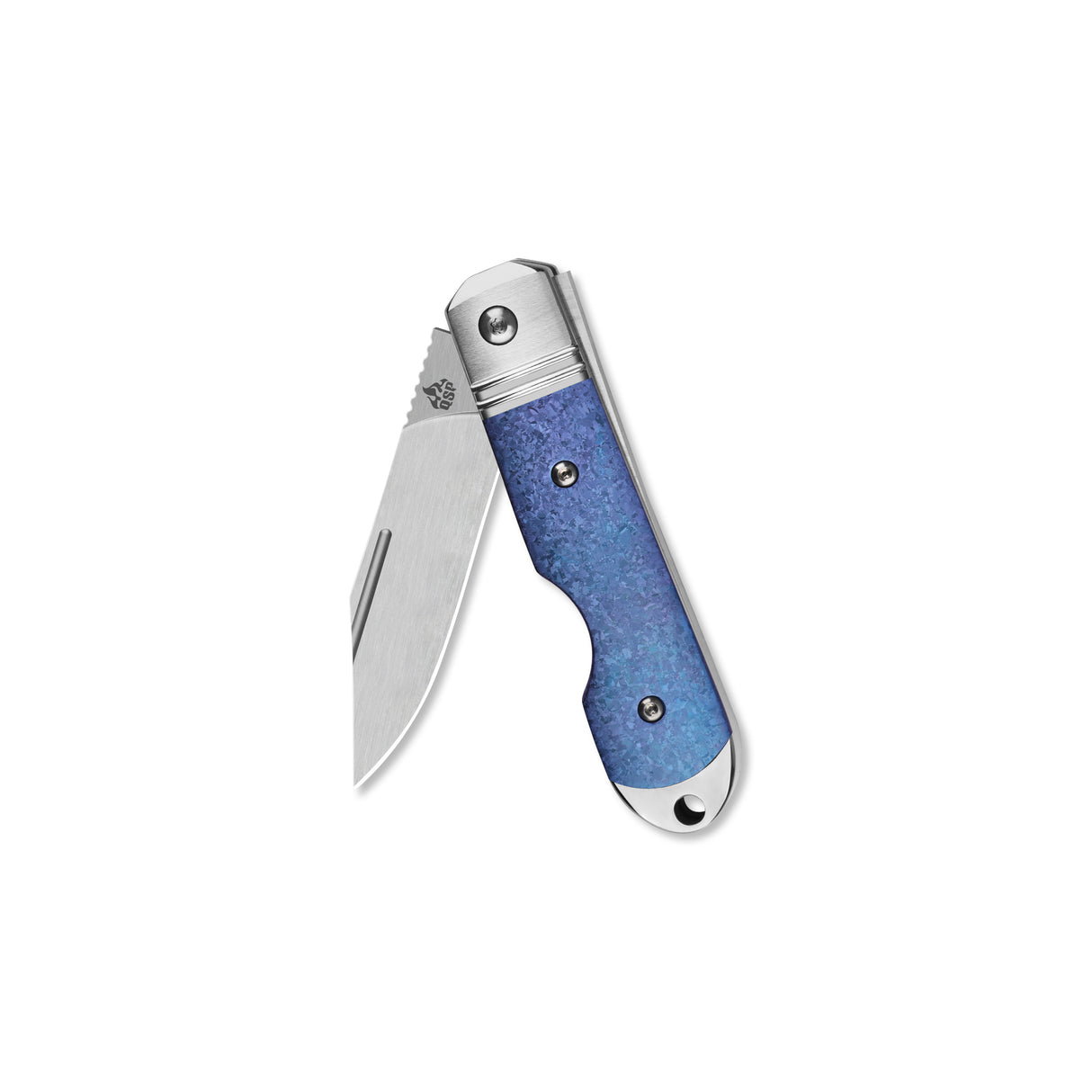 Limited Edition-QSP Moray Slip Joint Pocket Knife Vanax blade Blue Crystal Titanium Handle