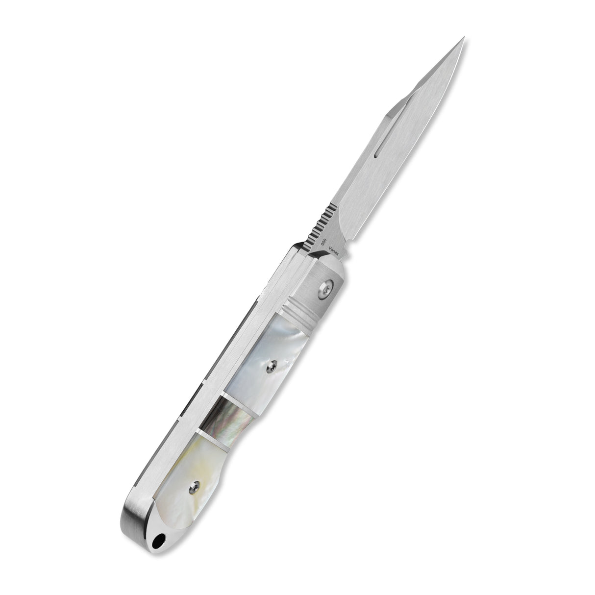 Limited Edition-QSP Moray Slip Joint Pocket Knife Vanax blade Solid Mother of Pearl Handle