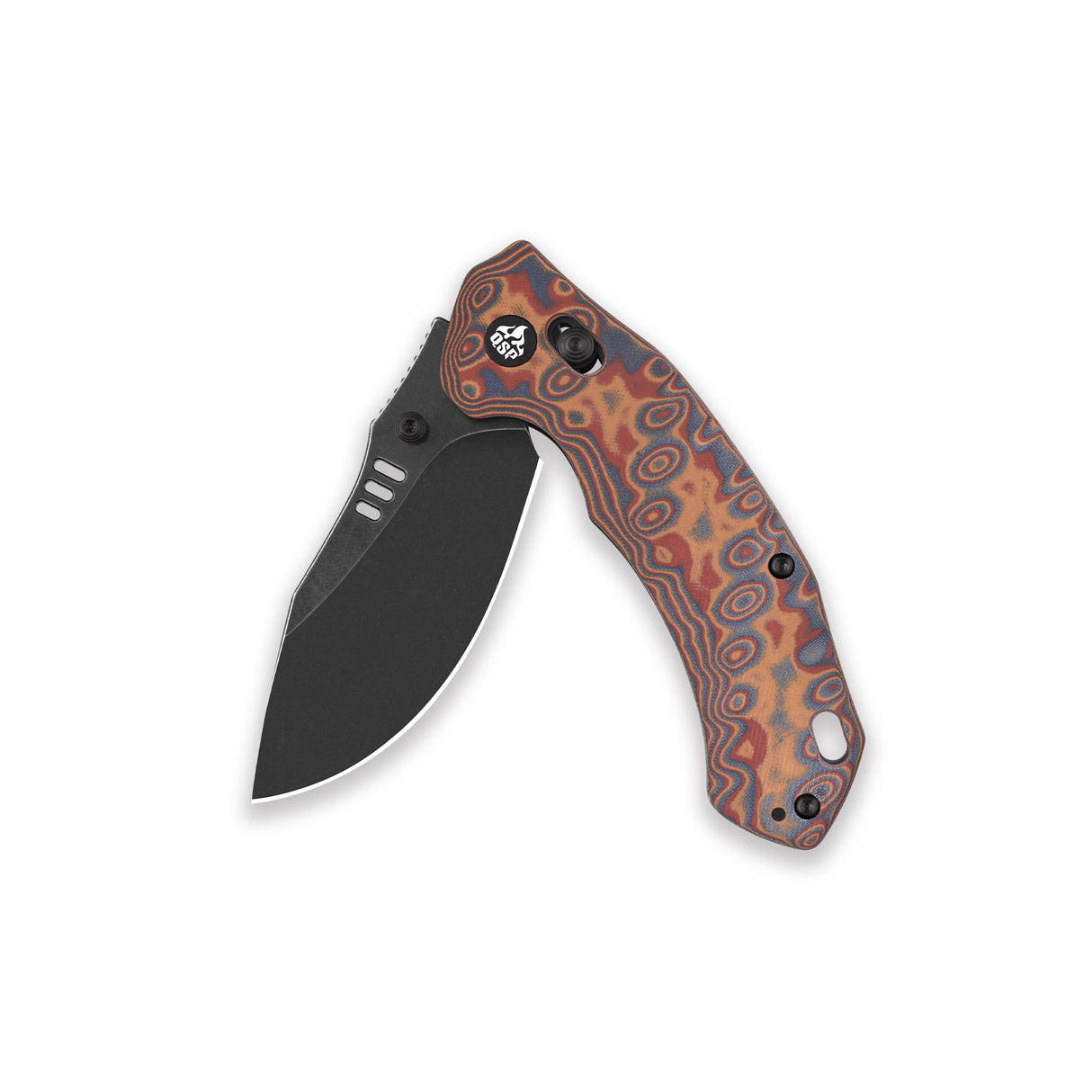 QSP Elk Glyde Lock Pocket Knife 14C28N blade Colorful Micarta handle