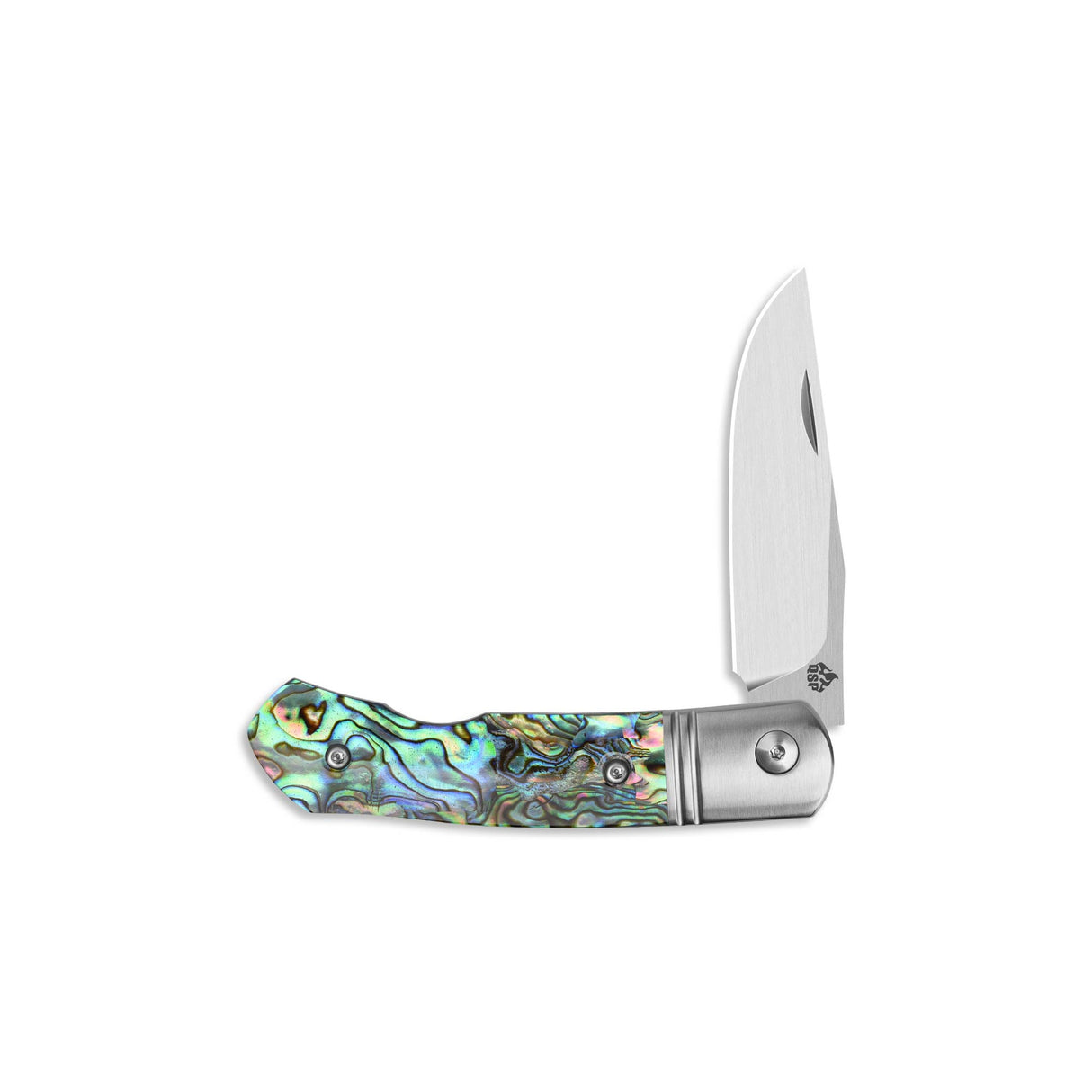 QSP Heron Slip Joint Pocket Knife Nitro V blade Abalone Handle