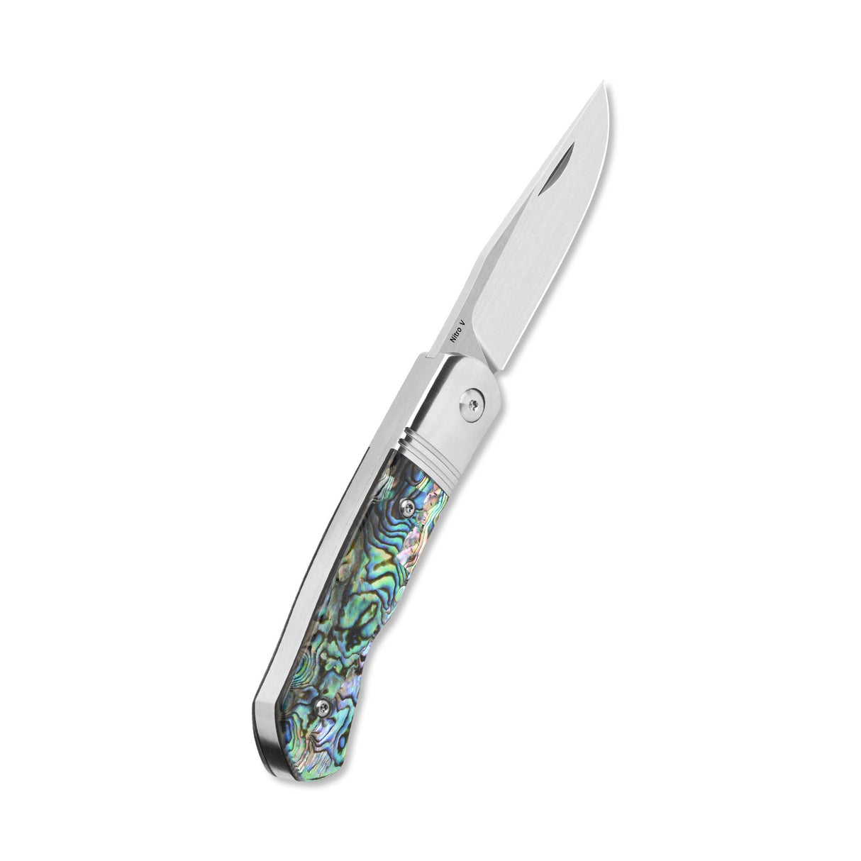 QSP Heron Slip Joint Pocket Knife Nitro V blade Abalone Handle