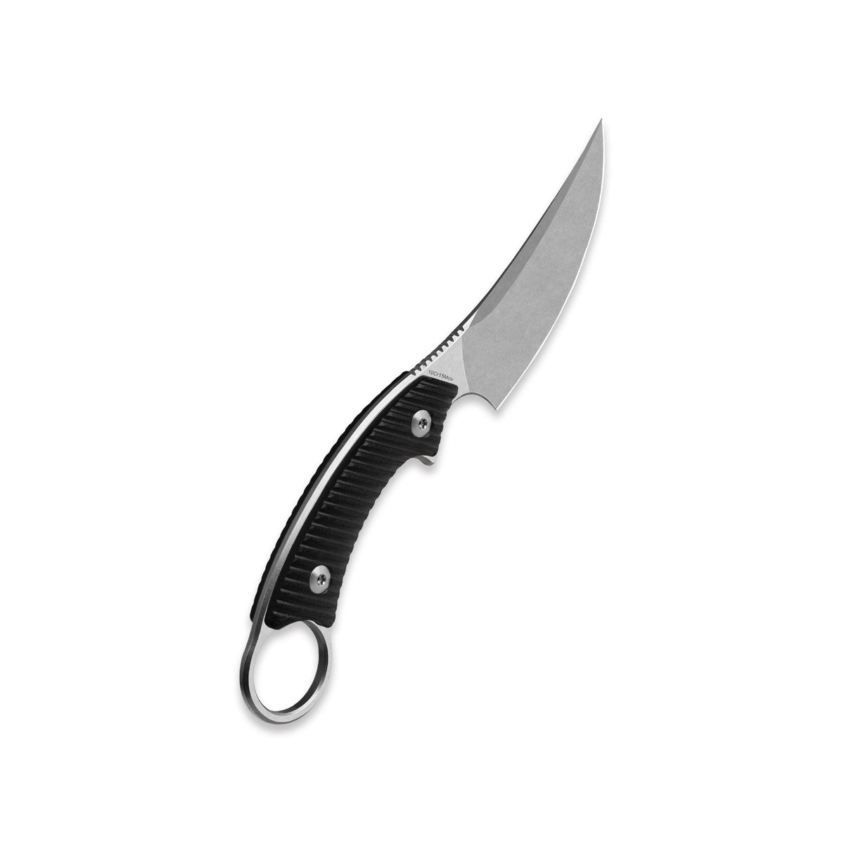 QSP Baby Viper Fixed Blade Knife 10Cr15MoV Blade Black G10 Handle