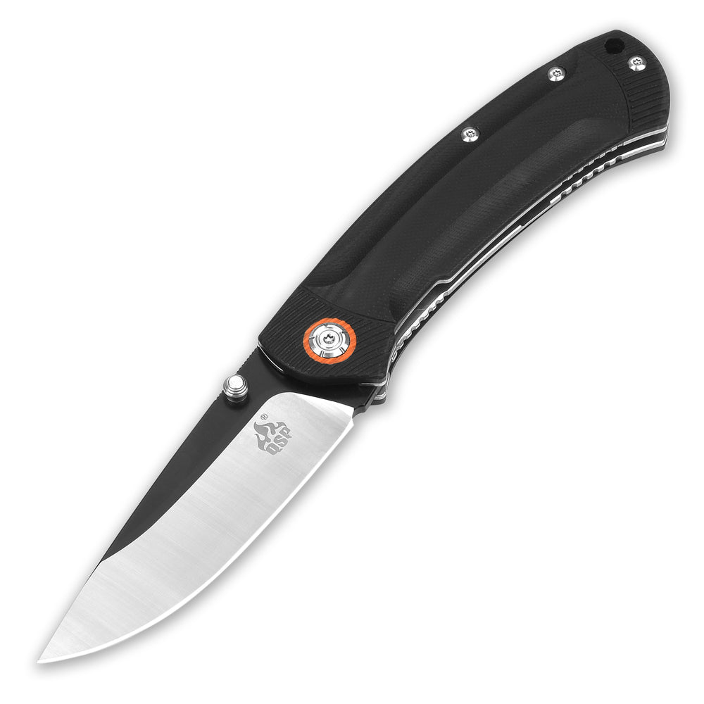QSP Copperhead Liner Lock Pocket Knife 14C28N Blade G10 Handle