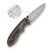 QSP Piglet Liner Lock Pocket Knife-Damasteel Limited Version