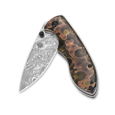 QSP Piglet Liner Lock Pocket Knife-Damasteel Limited Version