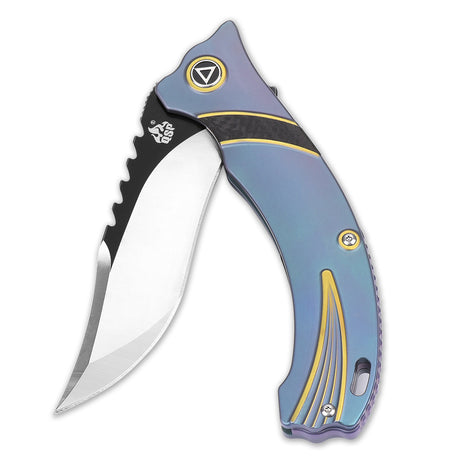 QSP Kylin Frame Lock Pocket Knife S35VN Blade Titanium Handle