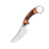 QSP Baby Viper Fixed Blade Knife 10Cr15MoV Blade Tortoise Resin Handle