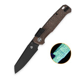 QSP Badger Rack Lock Pocket Knife Nitro V blade Glow-in-the-Dark Micarta handle