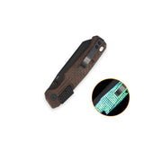 QSP Badger Rack Lock Pocket Knife Nitro V blade Glow-in-the-Dark Micarta handle