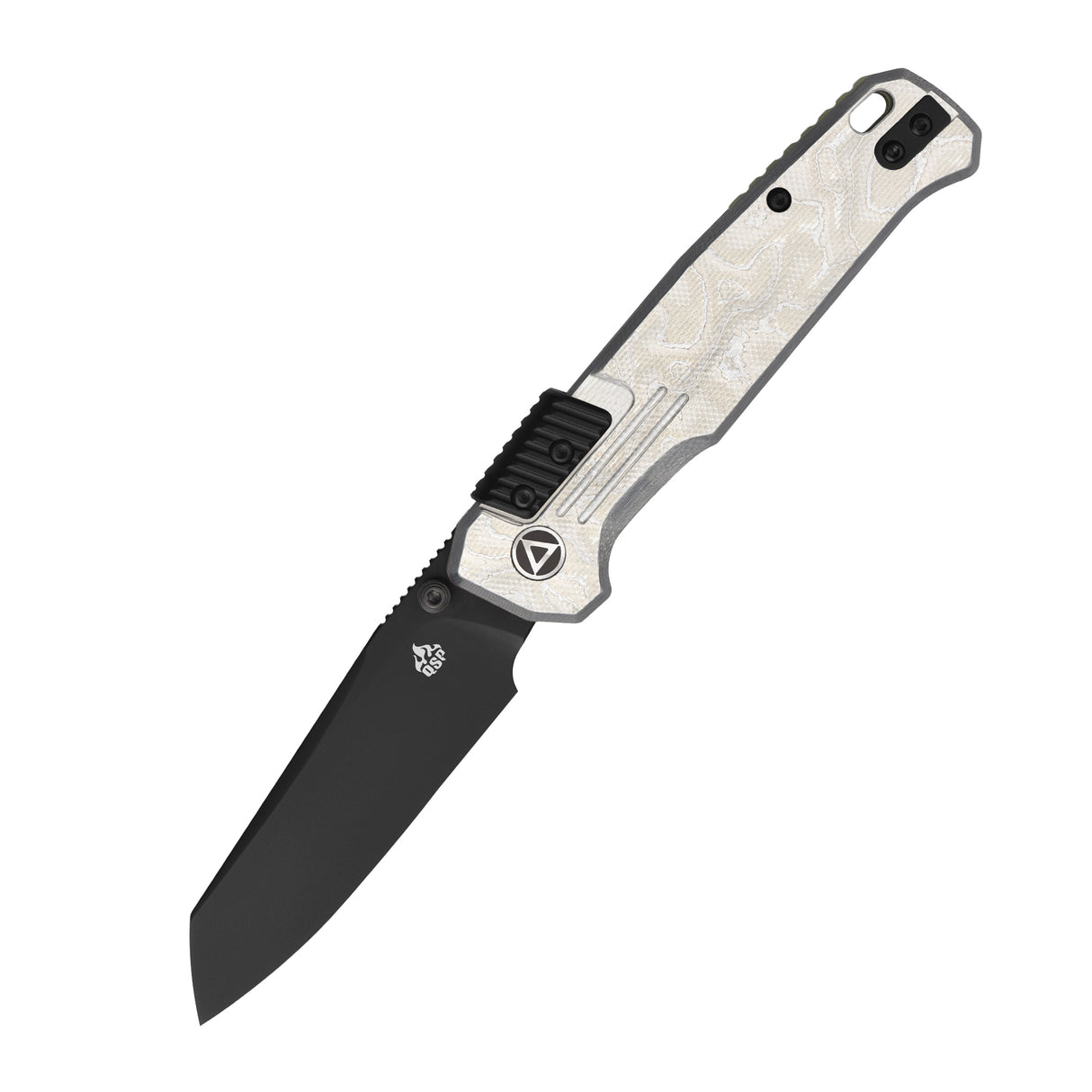 QSP Badger Rack Lock Pocket Knife Nitro V blade G10 with Aluminum Foil handle