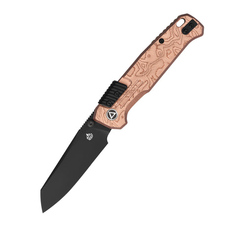 QSP Badger Rack Lock Pocket Knife Nitro V blade G10 with Copper Foil handle