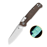 QSP Badger Rack Lock Pocket Knife Nitro V blade Glow-in-the-Dark Micarta handle
