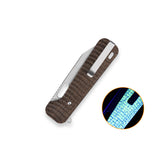 QSP Chameleon Liner Lock Pocket Knife 14C28N blade Glow-in-the-Dark Micarta handle