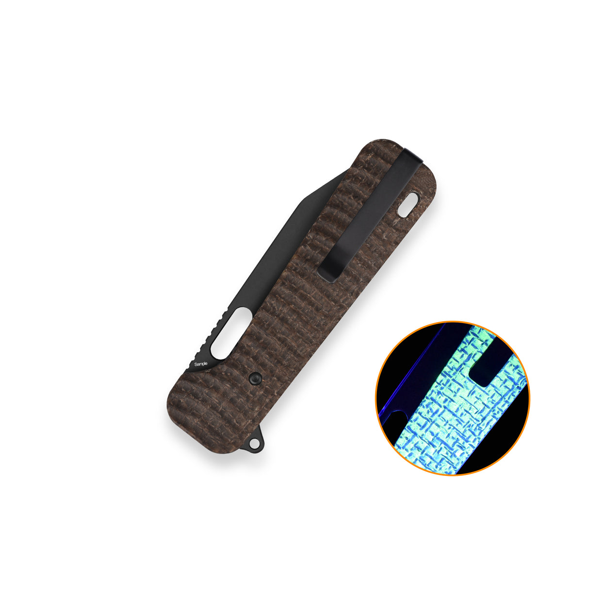 QSP Chameleon Liner Lock Pocket Knife 14C28N blade Glow-in-the-Dark Micarta handle