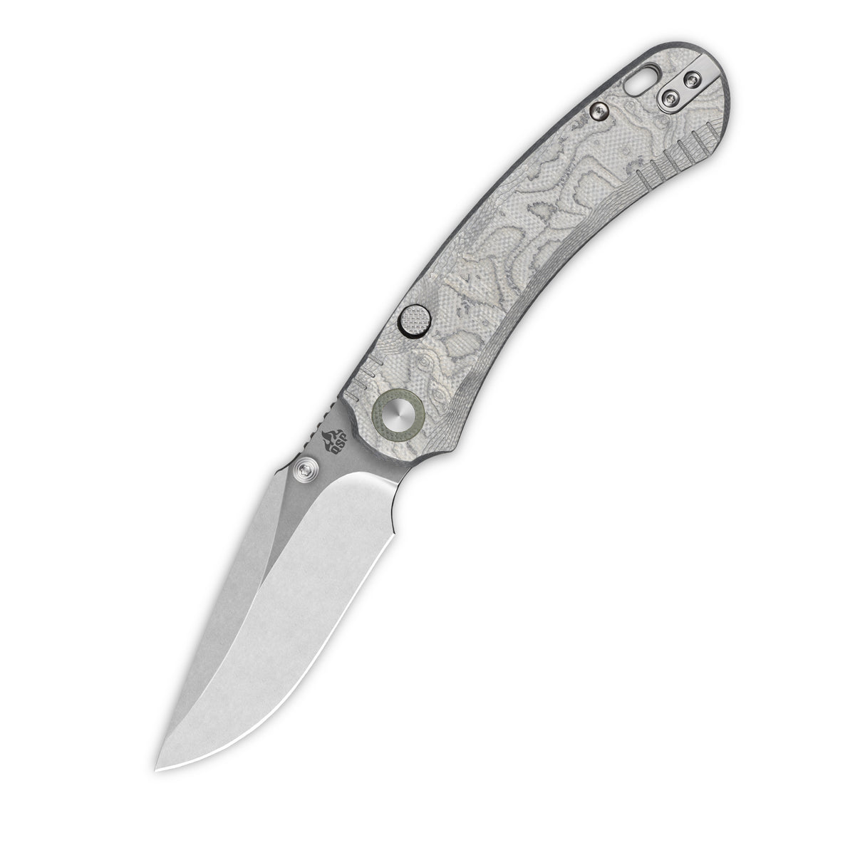 QSP Coyote Button Liner Lock Pocket Knife Nitro V blade Aluminum Foil G10 handle