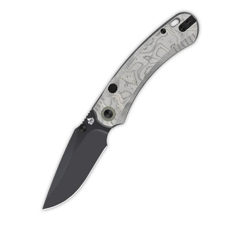 QSP Coyote Button Liner Lock Pocket Knife Nitro V blade Aluminum Foil G10 handle