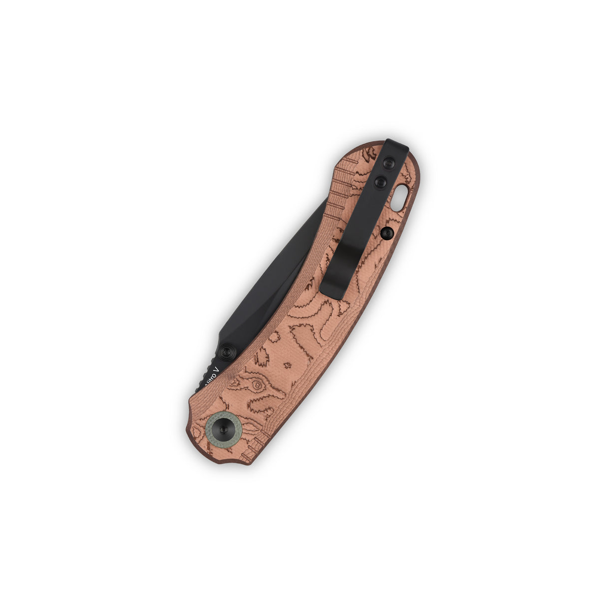 QSP Coyote Button Liner Lock Pocket Knife Nitro V blade Copper Foil G10 handle