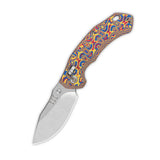 QSP Elk Glyde Lock Pocket Knife 14C28N blade Colorful Micarta handle