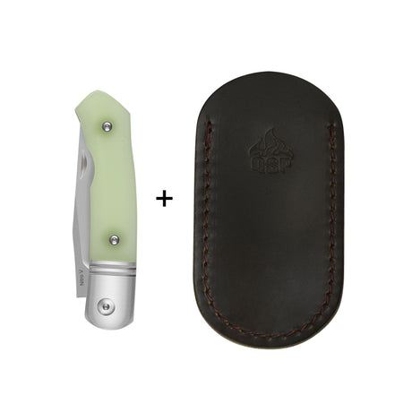 QSP Heron Slip Joint Pocket Knife Nitro V blade Glow-in-the-Dark G10 Handle