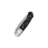 QSP Heron Slip Joint Pocket Knife Nitro V blade Brass Copper Mesh Resin Handle