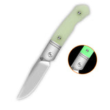 QSP Heron Slip Joint Pocket Knife Nitro V blade Glow-in-the-Dark G10 Handle